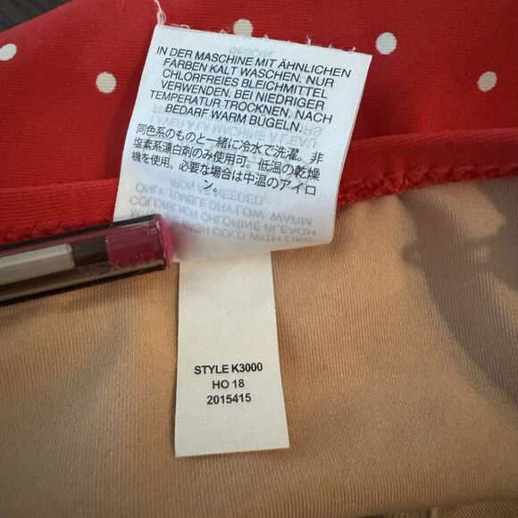 J. Crew Red polka dot one piece swimsuit size 12 Classic Summer Beach - Picture 7 of 7